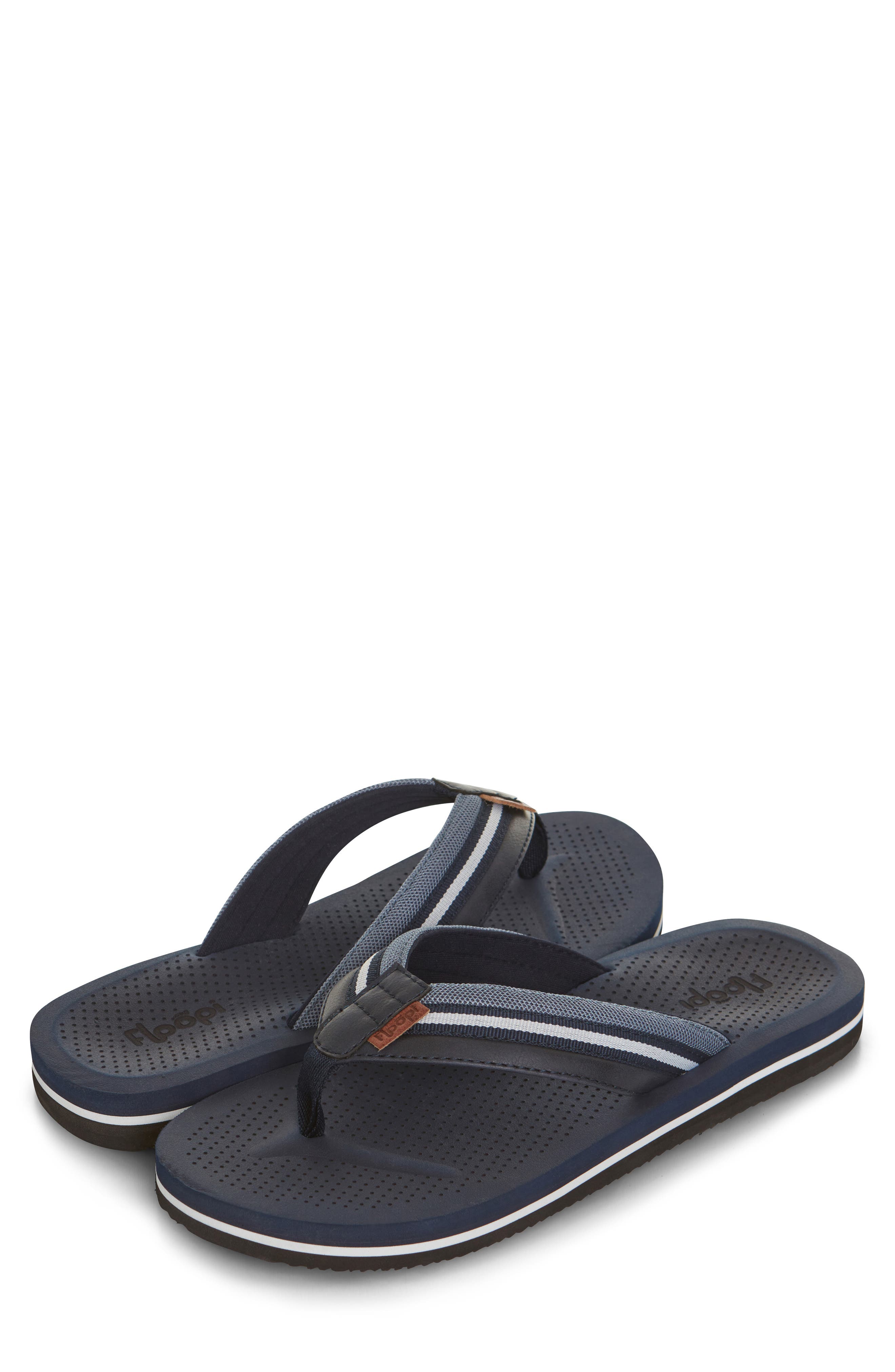 James Canvas Flip Flop, Alternate, color, NAVY