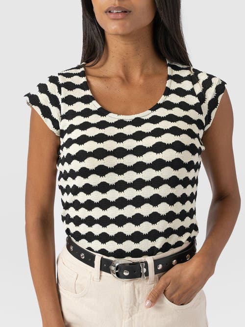 Shop Saint + Sofia Elise Scoop Neck Tee