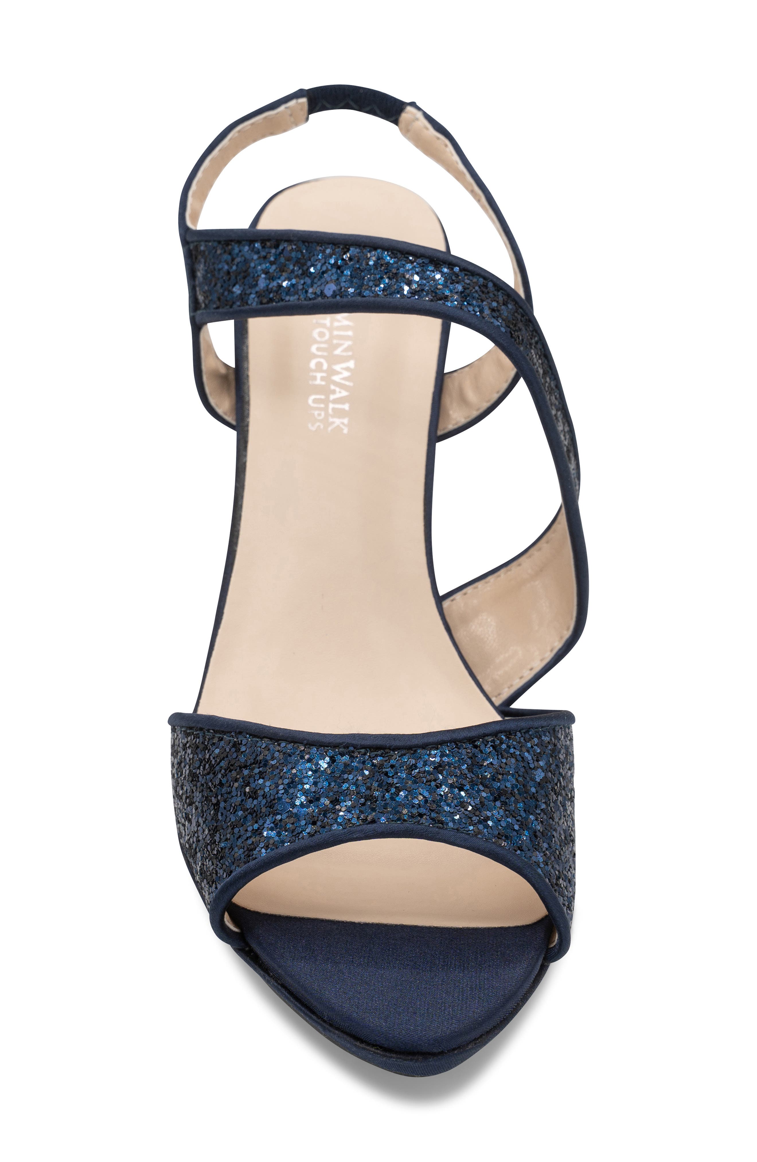 Reagan Glitter Slingback Sandal, Alternate, color, NAVY