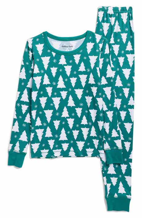 Pillow Talk Kids' Matching Family Merry Trees Long Sleeve Pajamas
