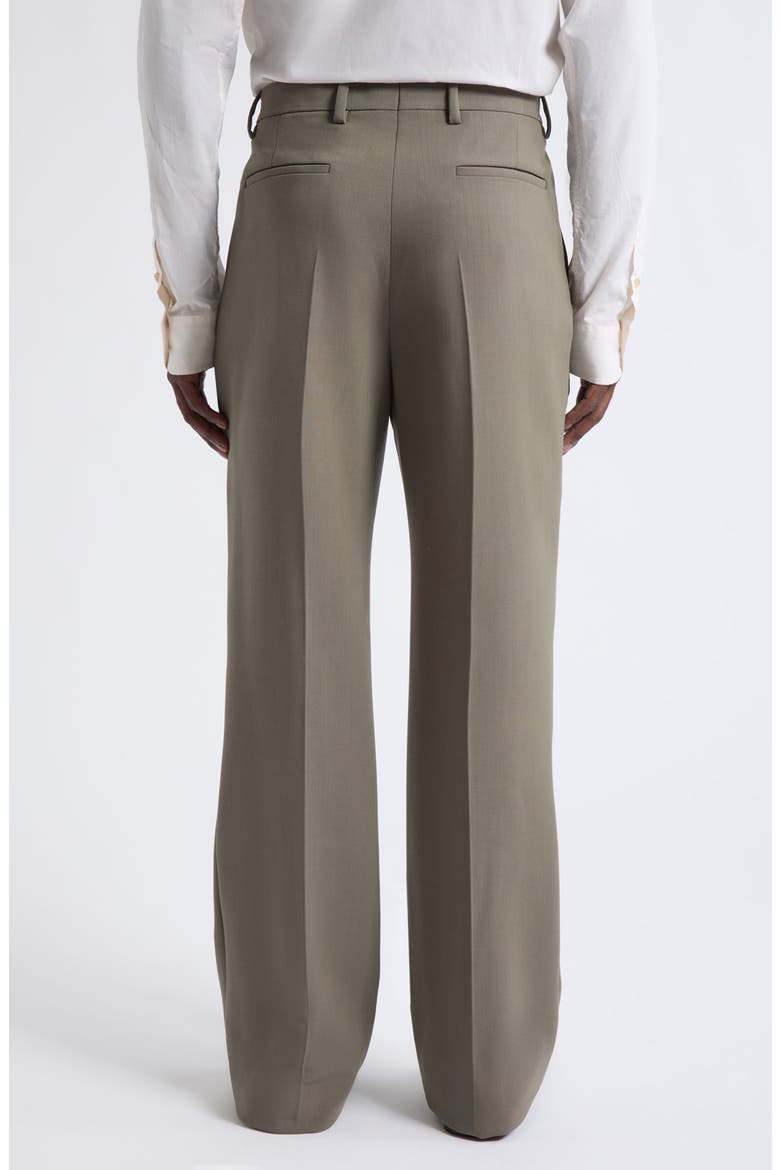 Virgin Wool Flat Front Trousers, Alternate, color, TAUPE