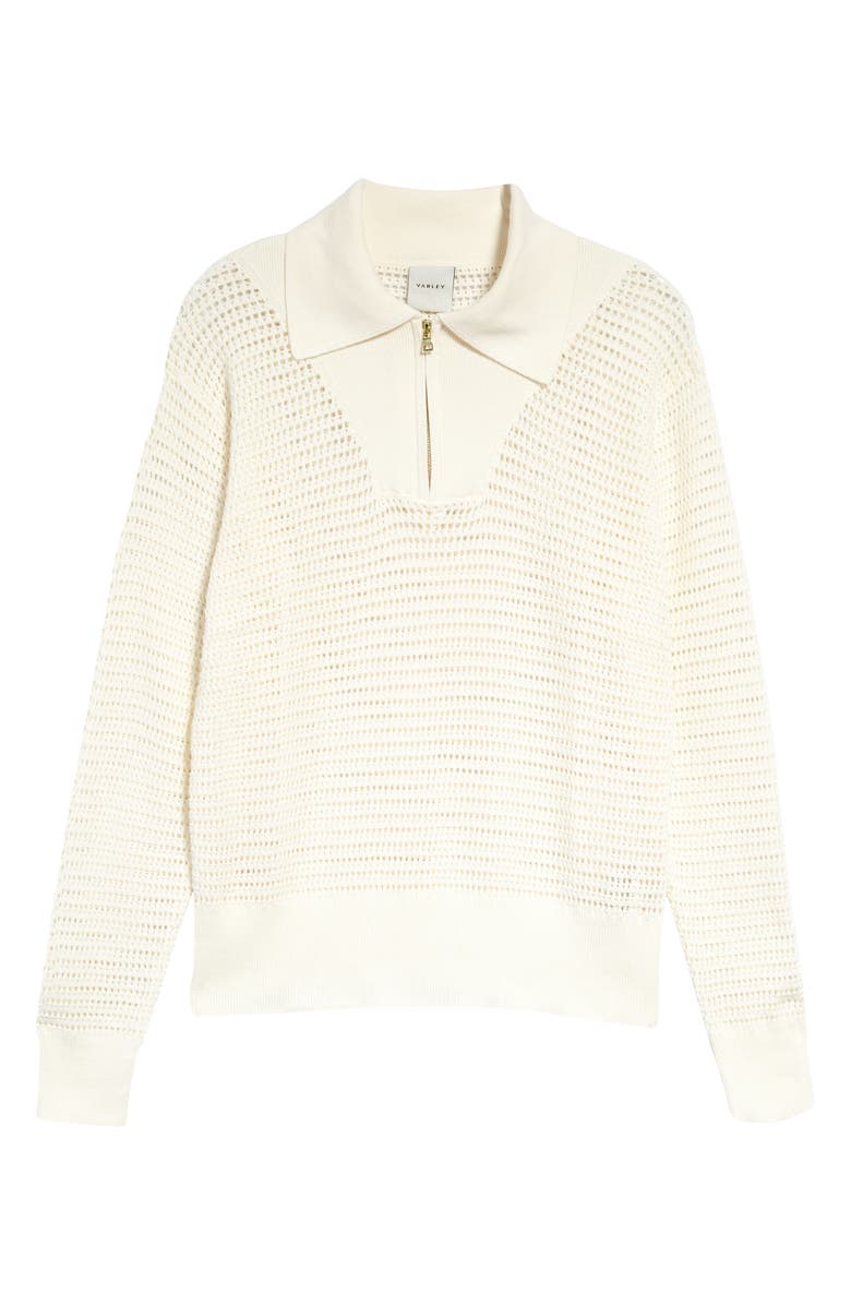 Varley Cole Mesh Stitch Polo Sweater, Alternate, color, 