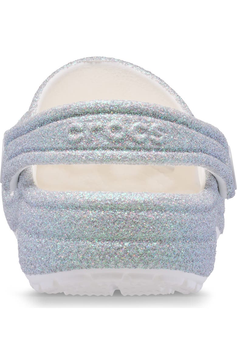 CROCS Kids' Classic Iridescent Glitter Clog, Alternate, color, Whi