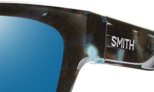 Smith 56mm Joya Chromapop™ Polarized Square Sunglasses In Sky Tortoise/chromapop Blue
