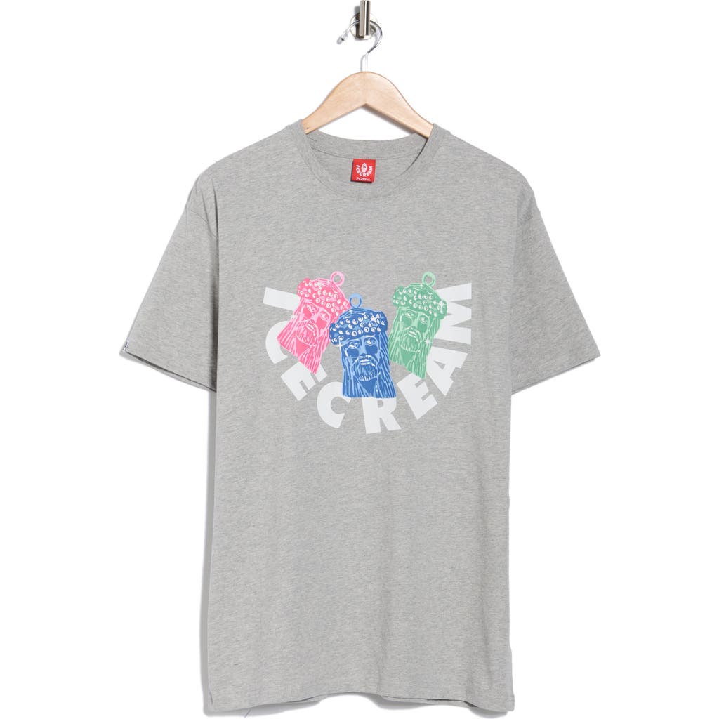 Icecream Pieces Graphic T-shirt In Gray