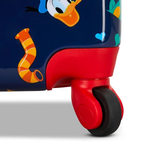 American Tourister Disney Hardside Carry On 18 Inch Luggage With Spinner Wheels In Blue
