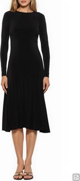 Alexia Admor Oona Long Sleeve Fit & Flare Midi Dress