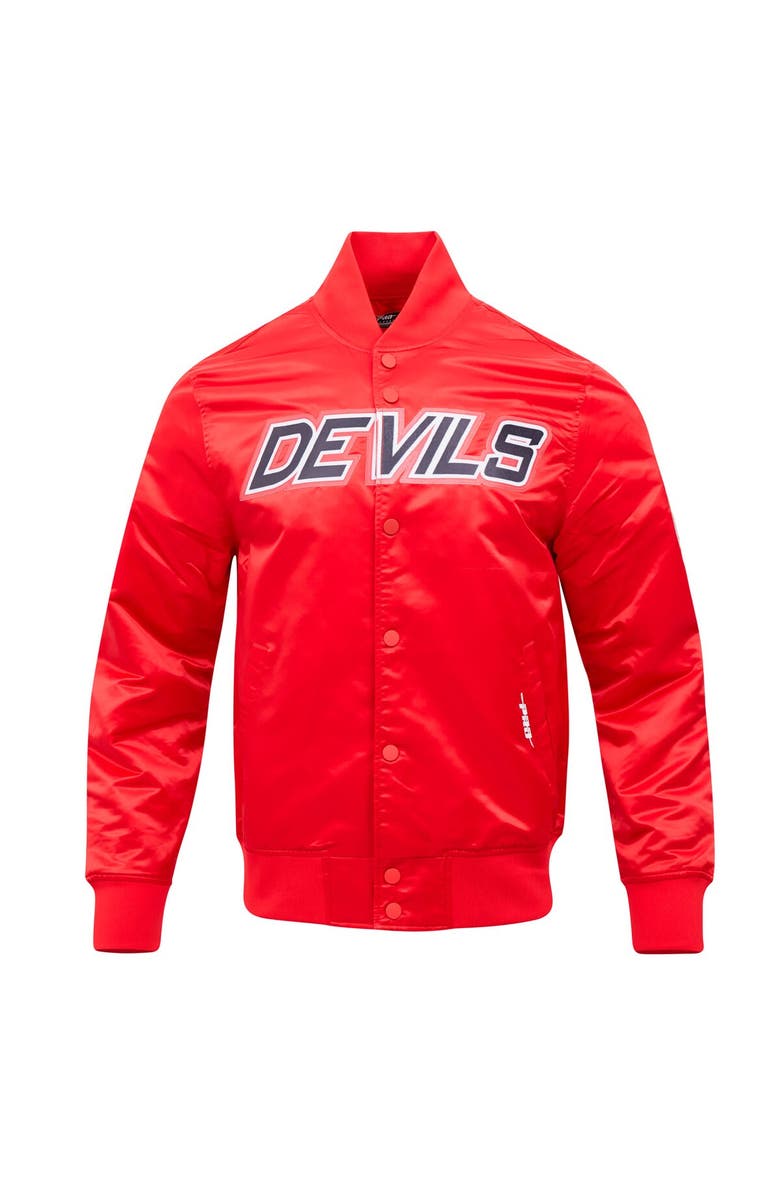 PRO STANDARD Men's Pro Standard Red New Jersey Devils Classic Satin Full-Snap Jacket, Alternate, color,