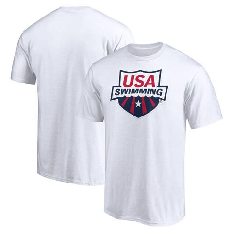 Men's Fanatics Branded White USA Swimming Core Primary Logo T-Shirt