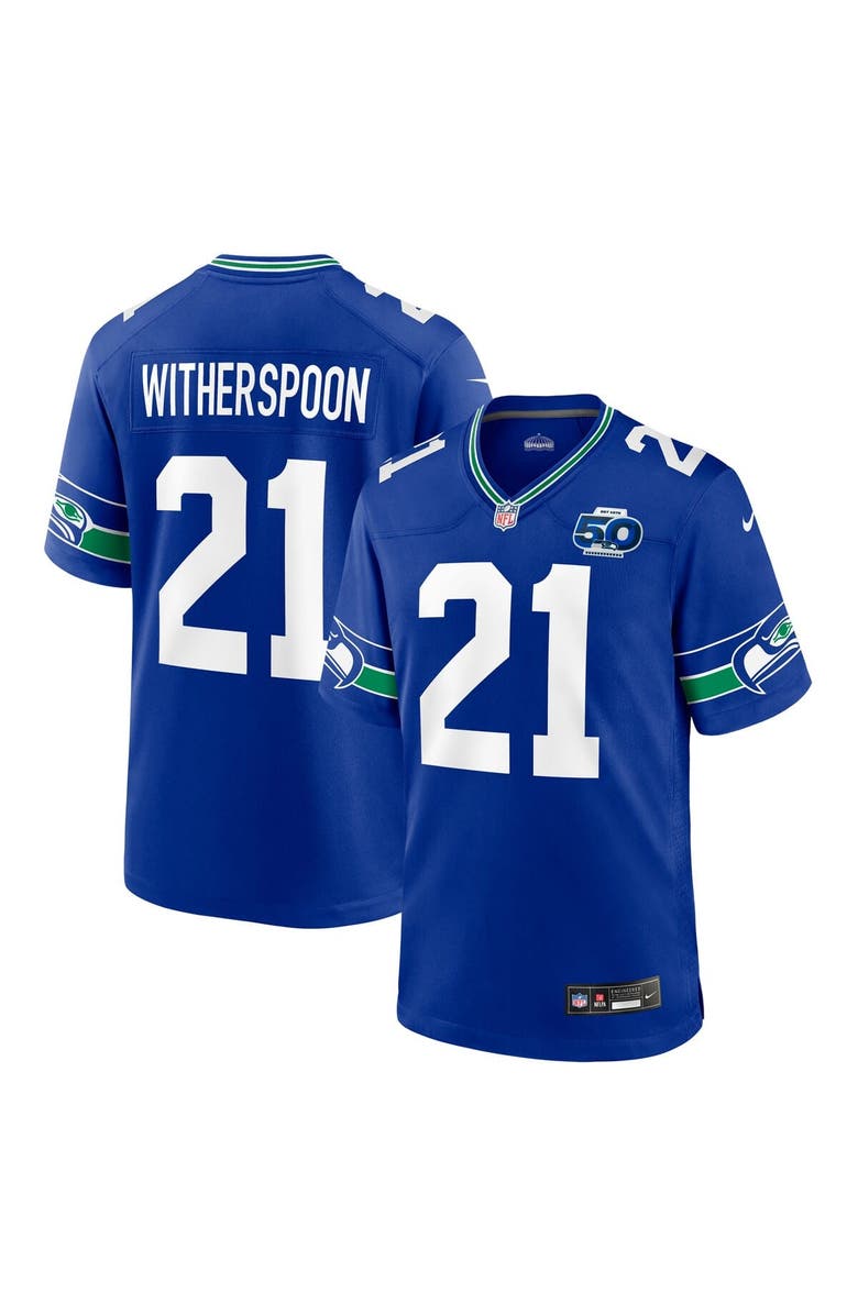 Nike Men's Nike Devon Witherspoon Royal Seattle Seahawks Alternate 50th Season Game Jersey, Main, color, Royal