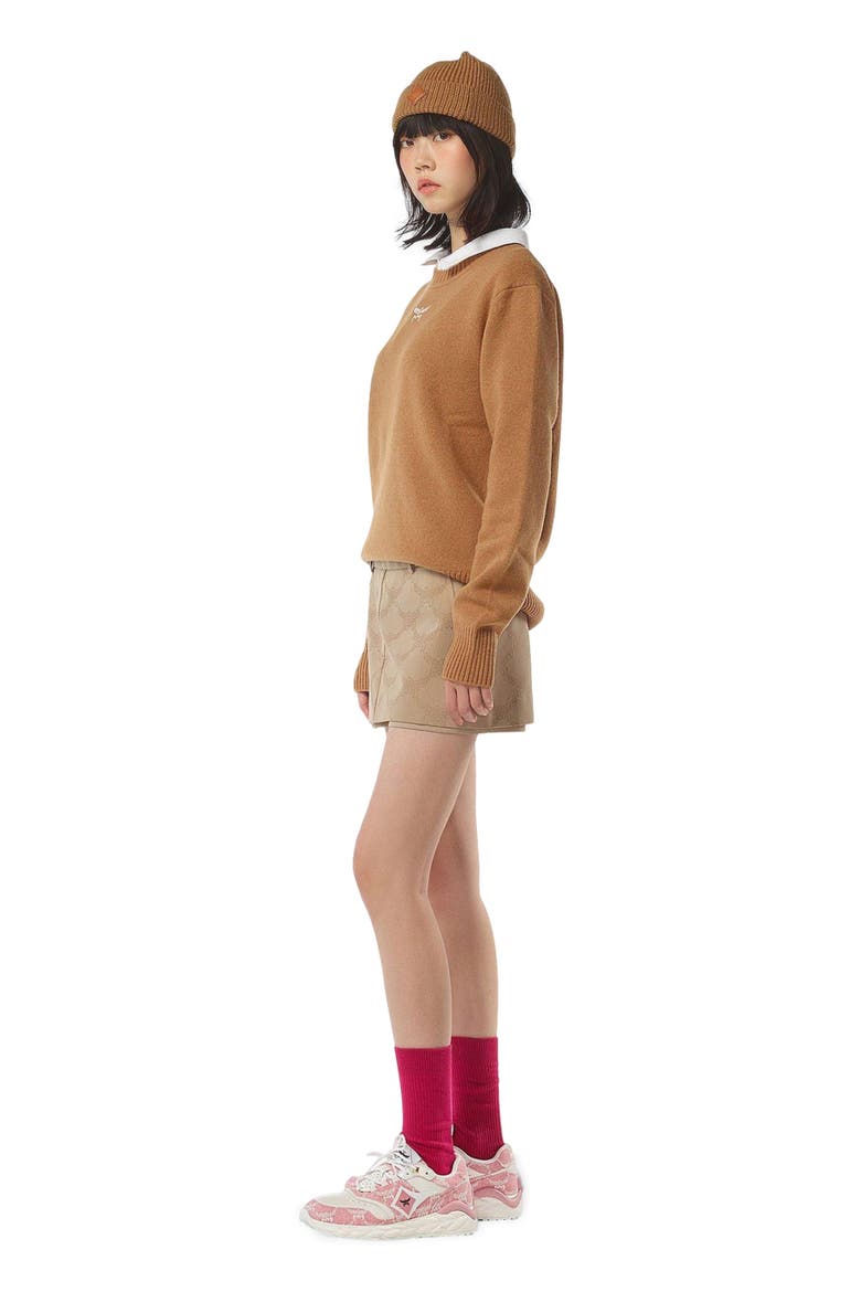 Laurel Sweater in Wool and Recycled Cashmere, Alternate, color, cognac