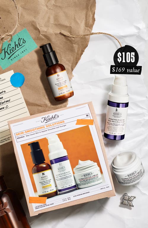 Kiehl's Since 1851 Skin-smoothing Solutions Gift Set $169 Value In No Color