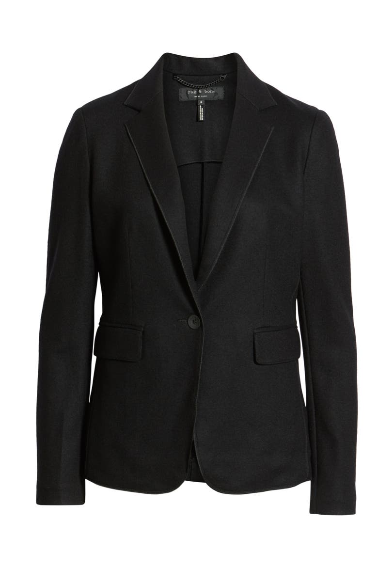 Club Wool Blazer, Alternate, color, BLACK