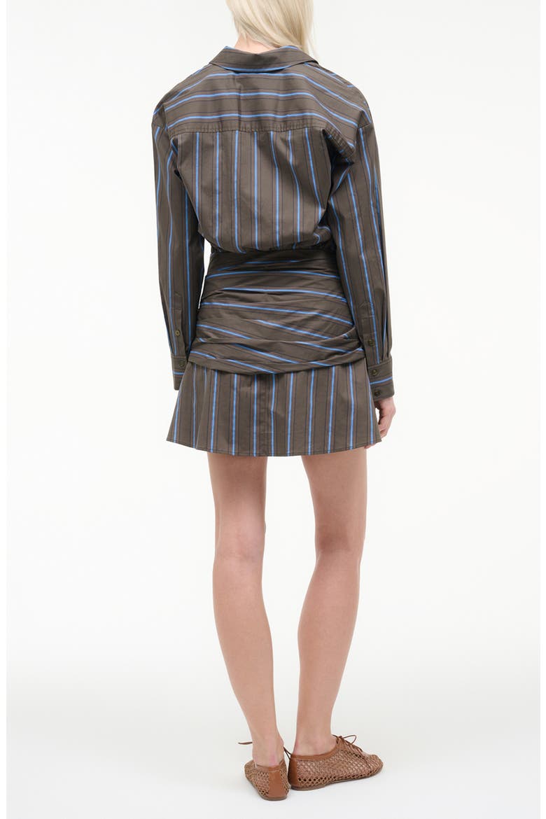 Indya Pinstripe Button-Up Mini Shirtdress, Alternate, color, HUNTINGTON STRIPE