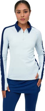 BloqUV Women's Long Sleeve Quarter Zip Polo with Sun and UV Protection