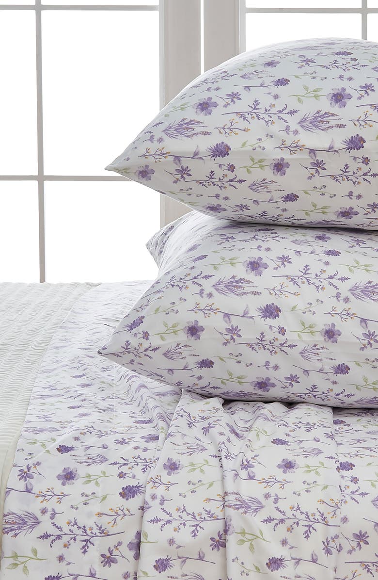 Woven & Weft Floral Print Microfiber Sheet Set, Alternate, color, Colorful Floral - Lavender