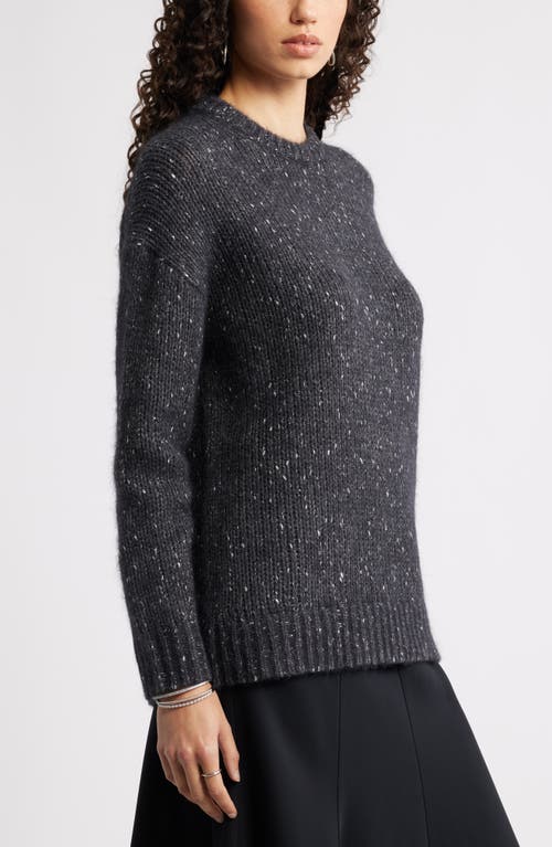 Nordstrom Metallic Crewneck Sweater In Gray