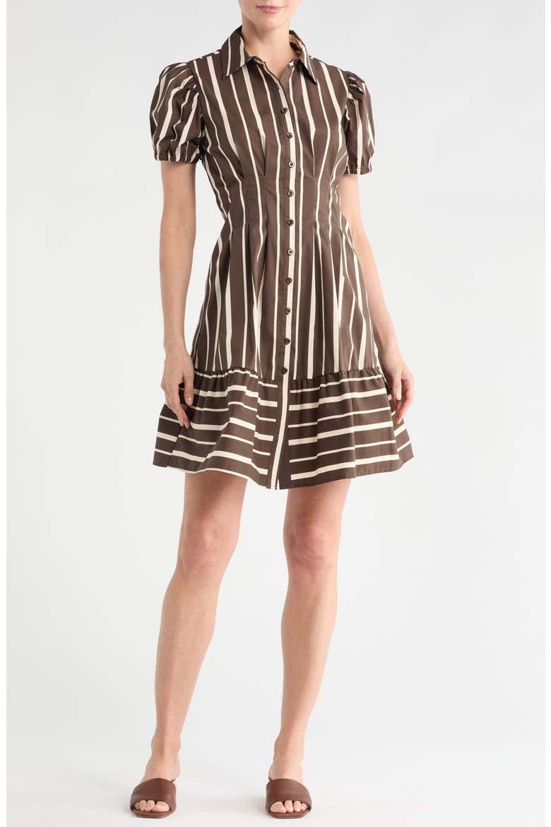 Sundance Stripe Puff Sleeve Shirtdress, Main, color, SUNDANCE STRIPE