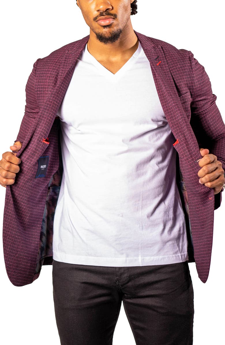 Maceoo Vortex Red Unconstructed Blazer, Alternate, color, Red