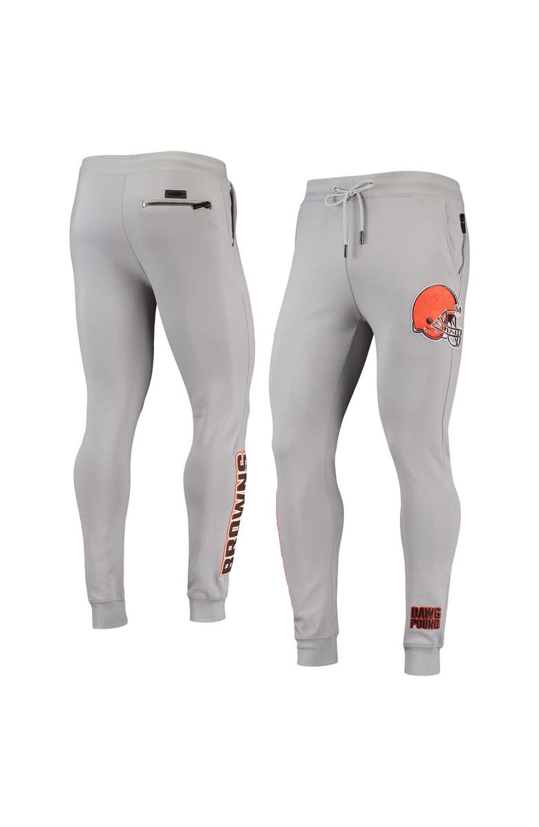 PRO STANDARD Men's Pro Standard Gray Cleveland Browns Logo Jogger Pants, Main, color, 