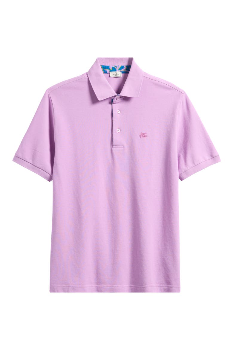 Roma Solid Cotton Piqué Polo, Alternate, color, VIOLA