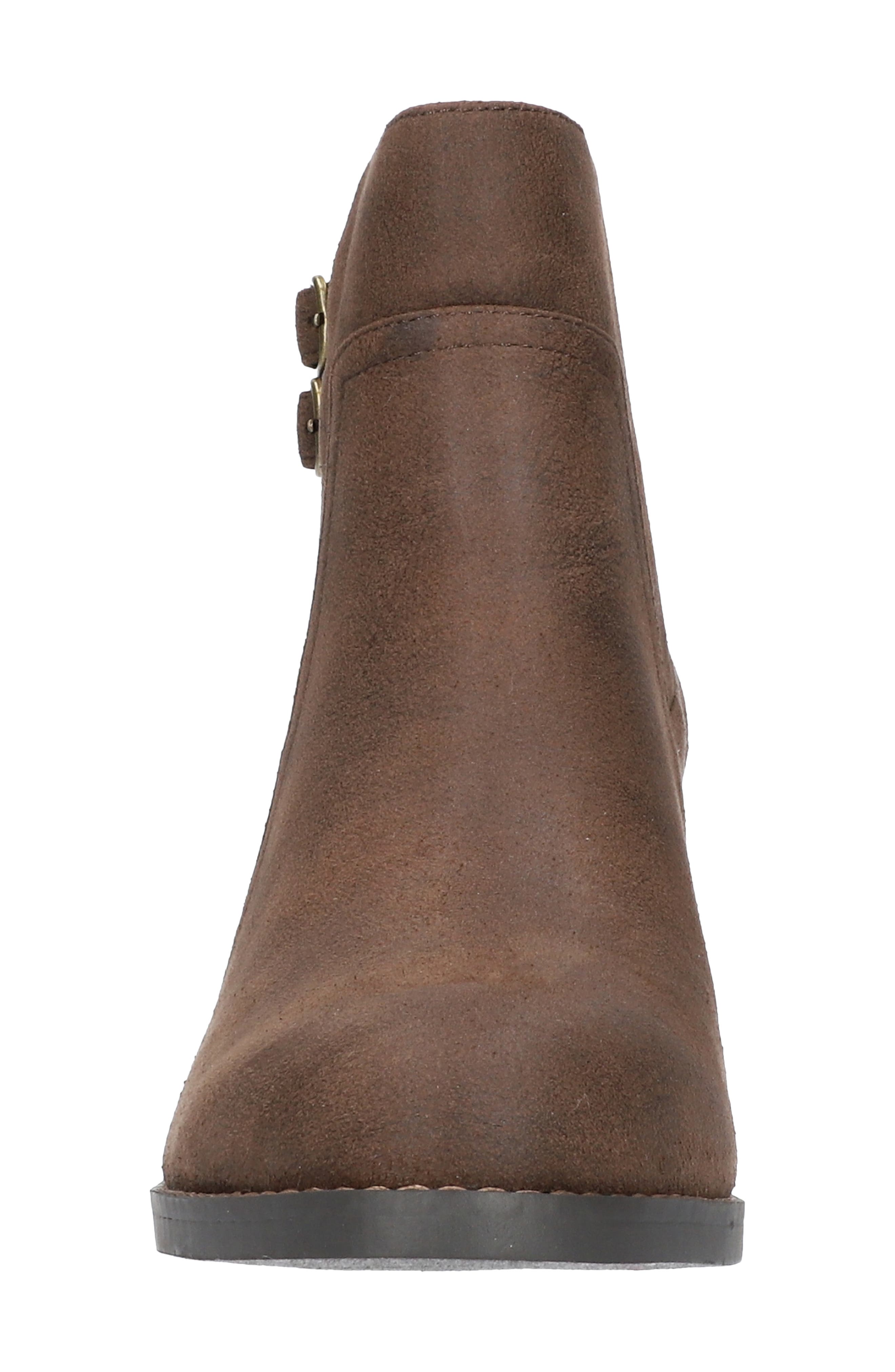 Merilyn Bootie, Alternate, color, BROWN FAUX LEATHER