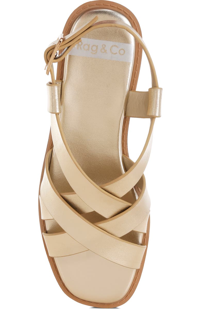 Rag & Co Doata Sandal, Alternate, color, Gold