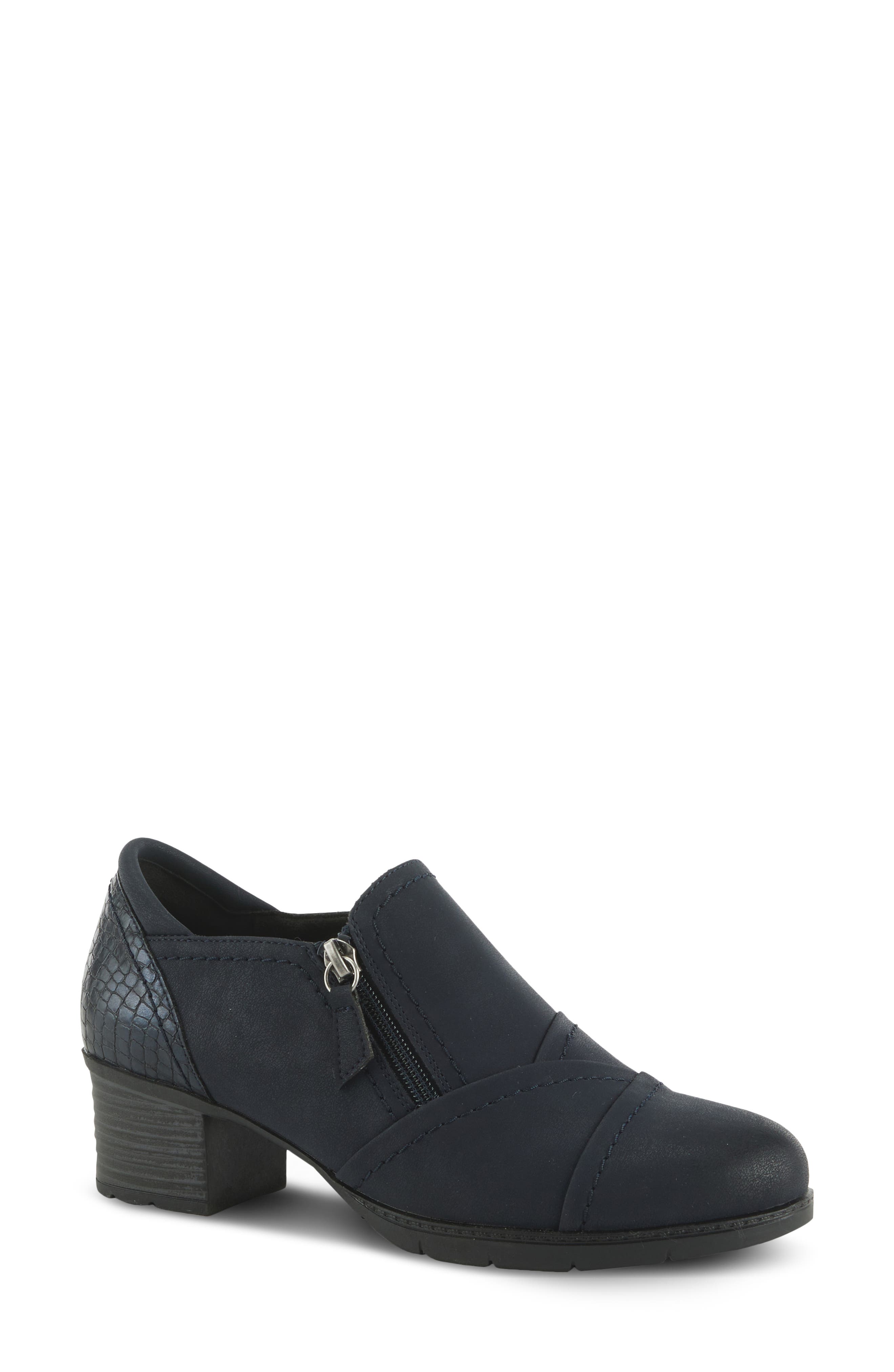 Spring Step Ellena Water Resistant Bootie, Main, color, Navy