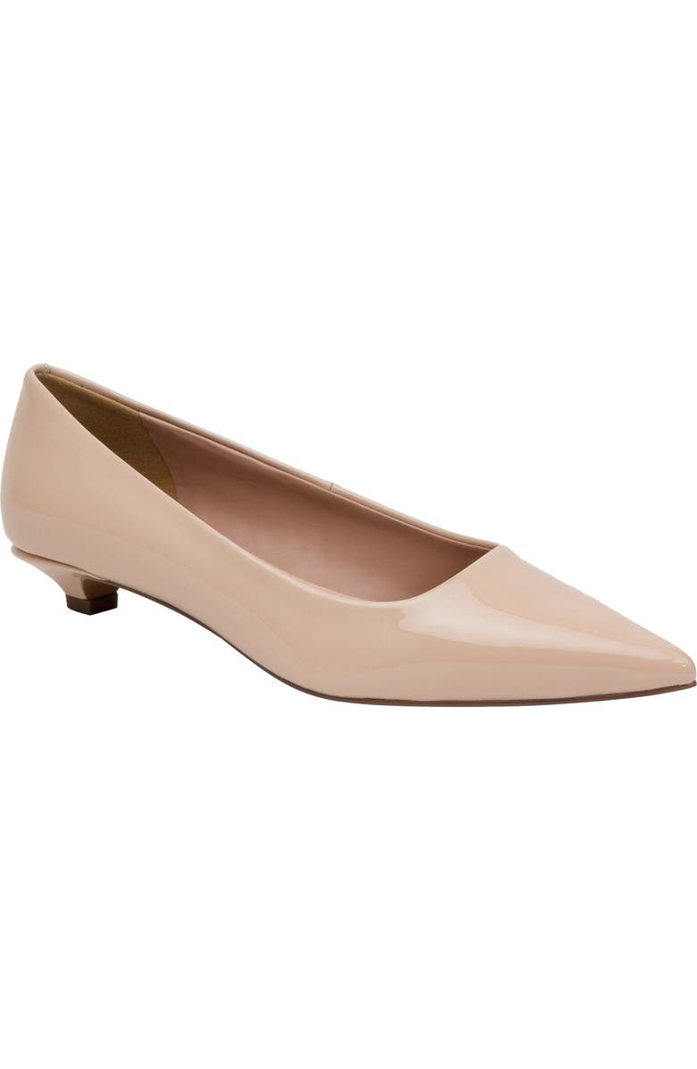 Linea Paolo Banks Patent Kitten Heel Pointed Toe Pump, Main, color, Blush