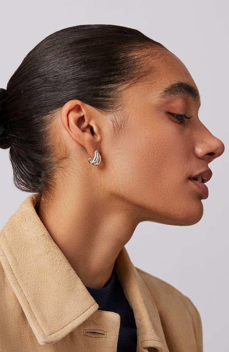 JENNY BIRD Mini Florence Double Hoop Earrings, Alternate, color, High Polish Silver