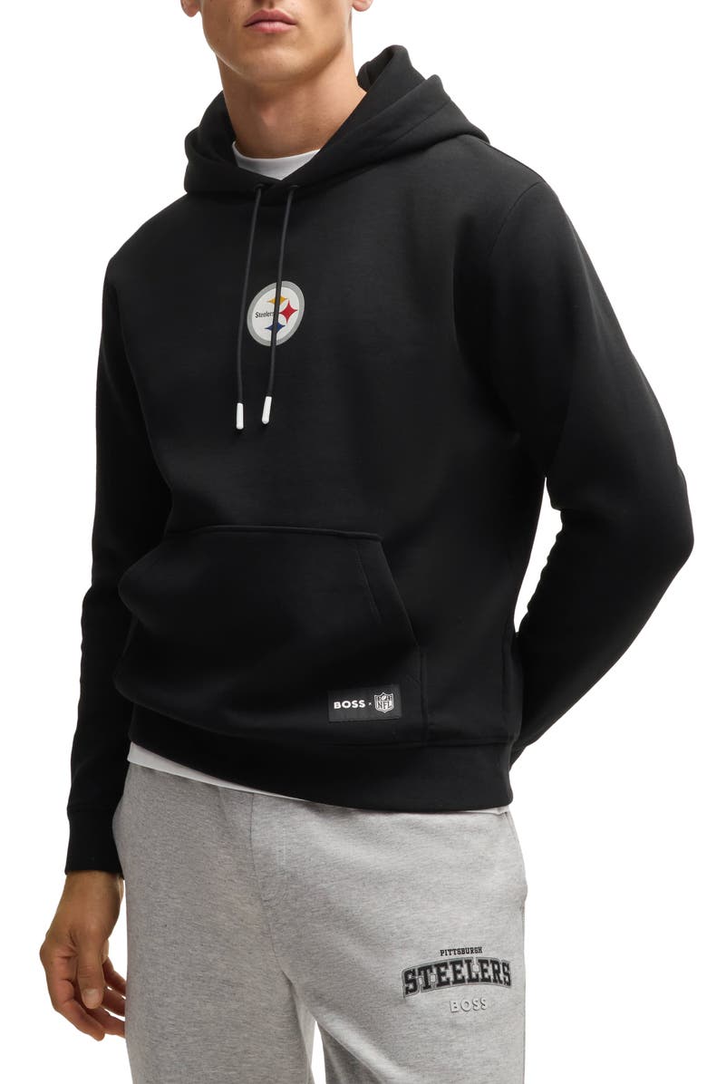 BOSS x NFL Woodson Graphic Hoodie, Main, color, Pittsburgh Steelers