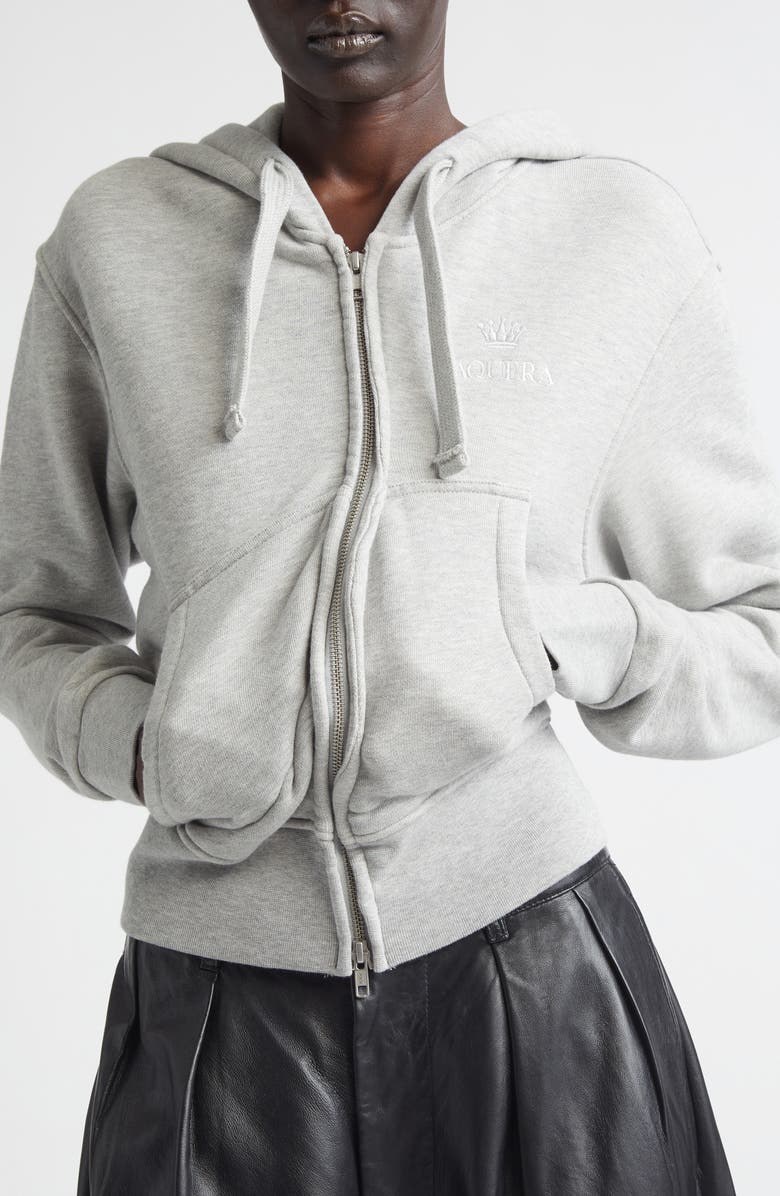 Vaquera Twisted Full Zip Hoodie, Alternate, color, Heather Grey