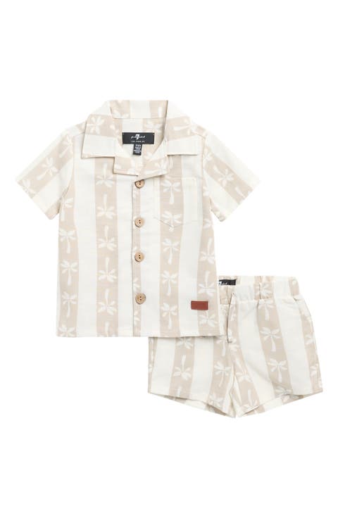 Cabana Button-Up Shirt & Shorts Set (Baby)