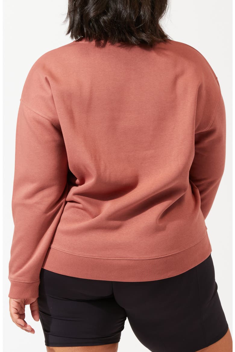 Invincible Fleece Sweatshirt, Alternate, color, CINNAMON