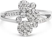 Haus of Brilliance Silver 1/2 Cttw Diamond Scatter Composite Bypass Ring