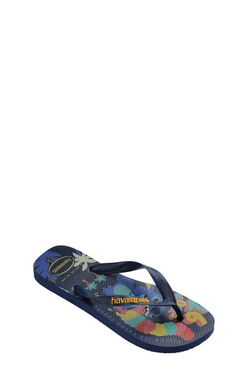 Havaianas x Disney Kids' Classics Flip Flop in Navy/Yellow 