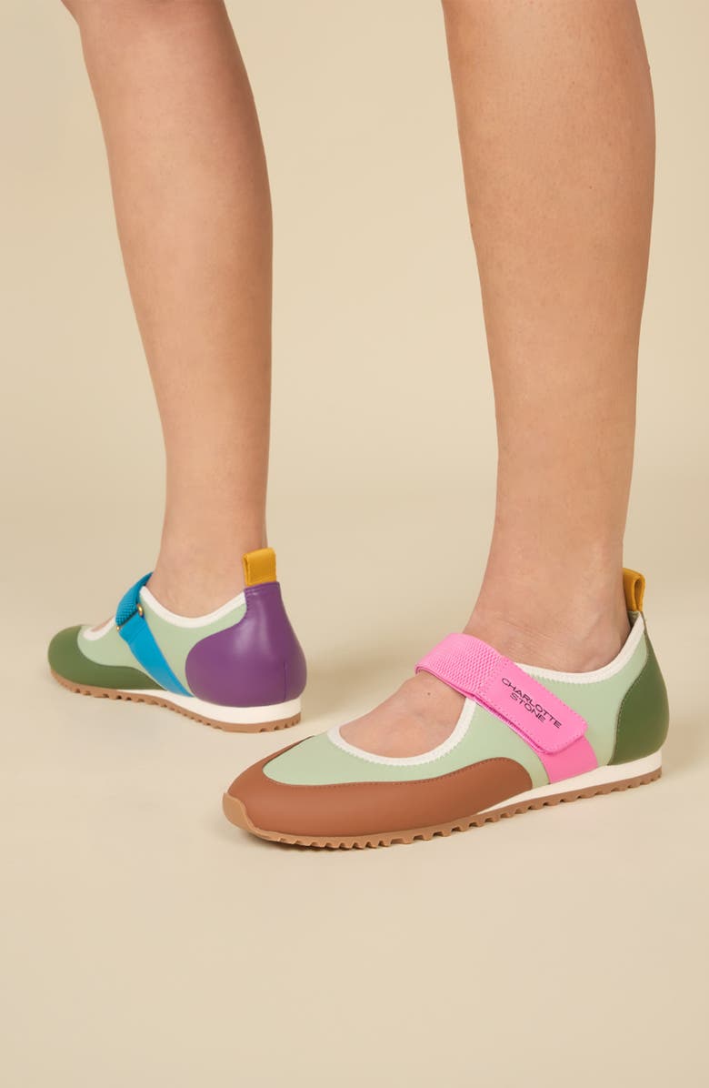 Charlotte Stone Mable Mismatched Ballet Sneaker, Alternate, color, Nassau
