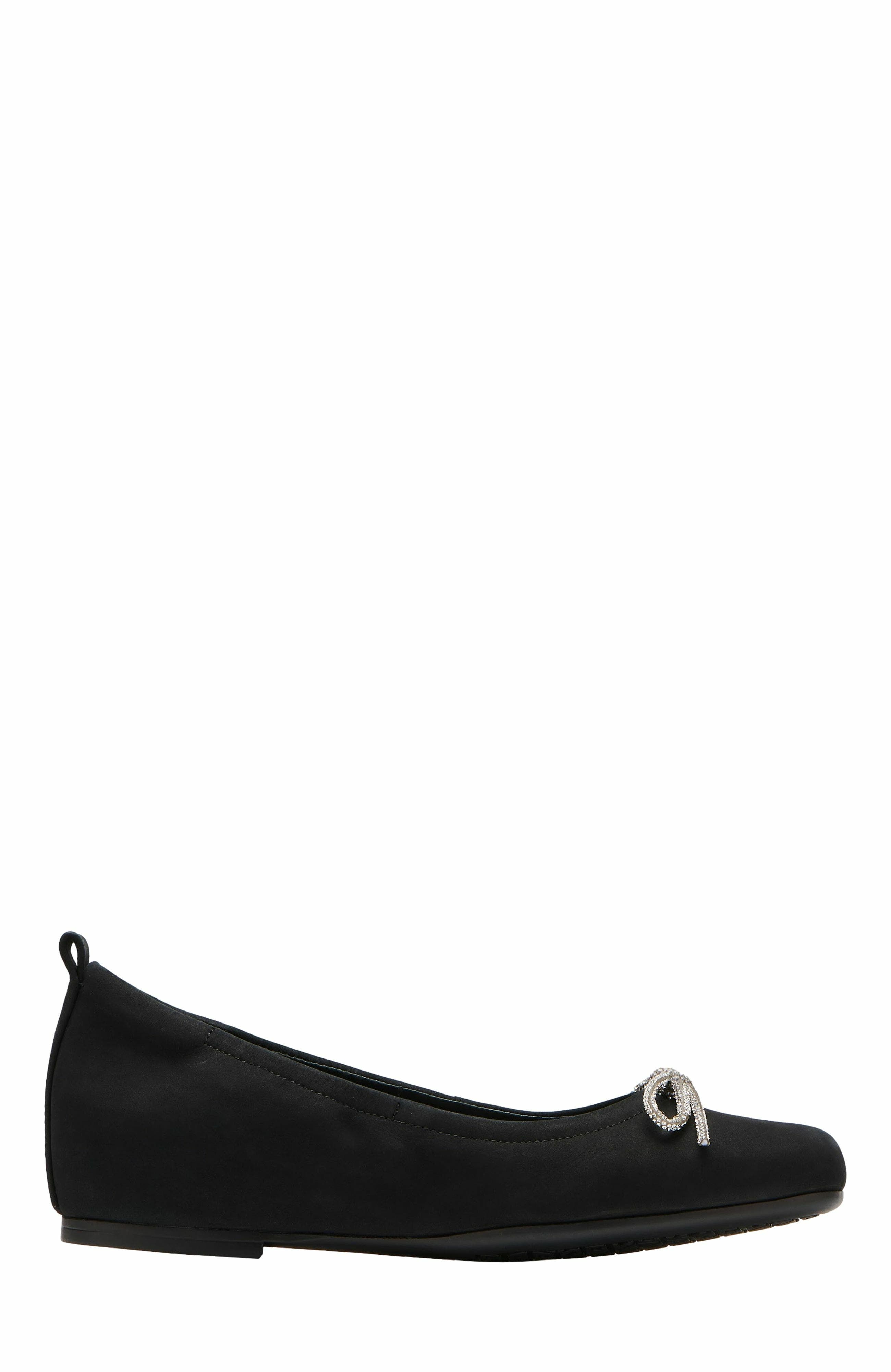 Cadence Bow Ballet Flat, Alternate, color, Black Sparkle