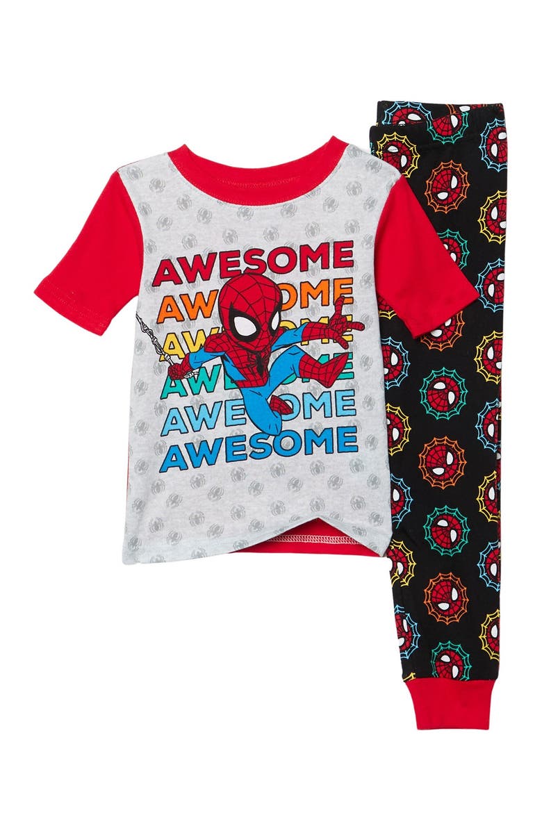 AME Spider-Man Cotton Pajamas, Main, color,