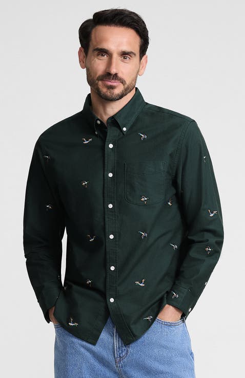 Long Sleeve Sail Rigger Oxford Embroidered Shirt