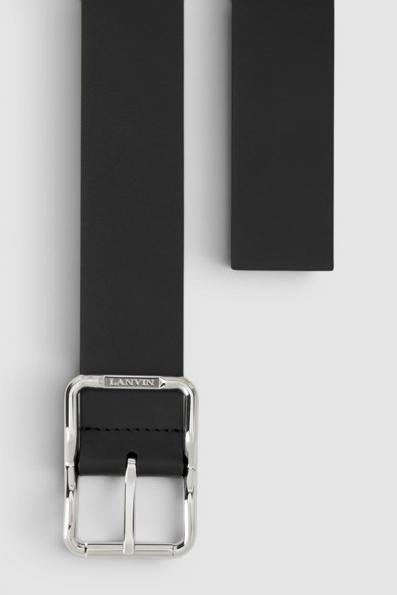 Signature Belt In Leather, Alternate, color, Black
