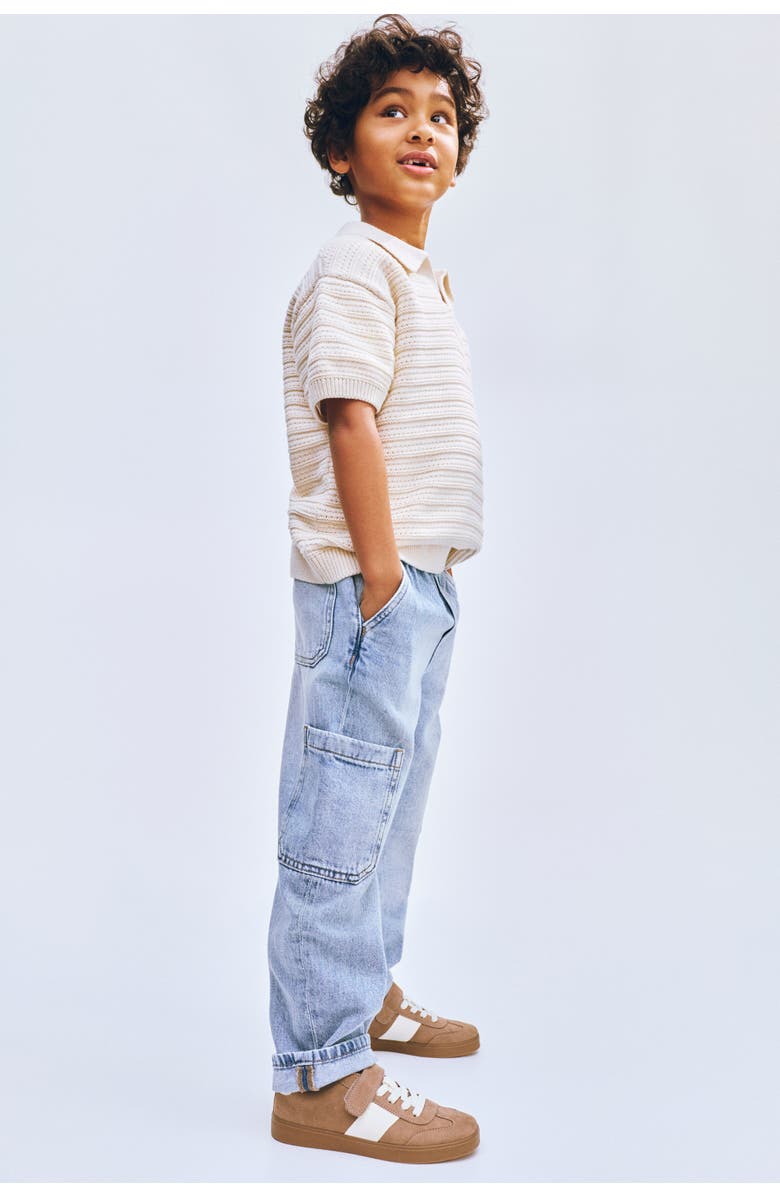 H&M Denim Cargo Joggers, Alternate, color, Pale Denim Blue