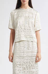 PARTOW Dina Textured Silk Blend Top