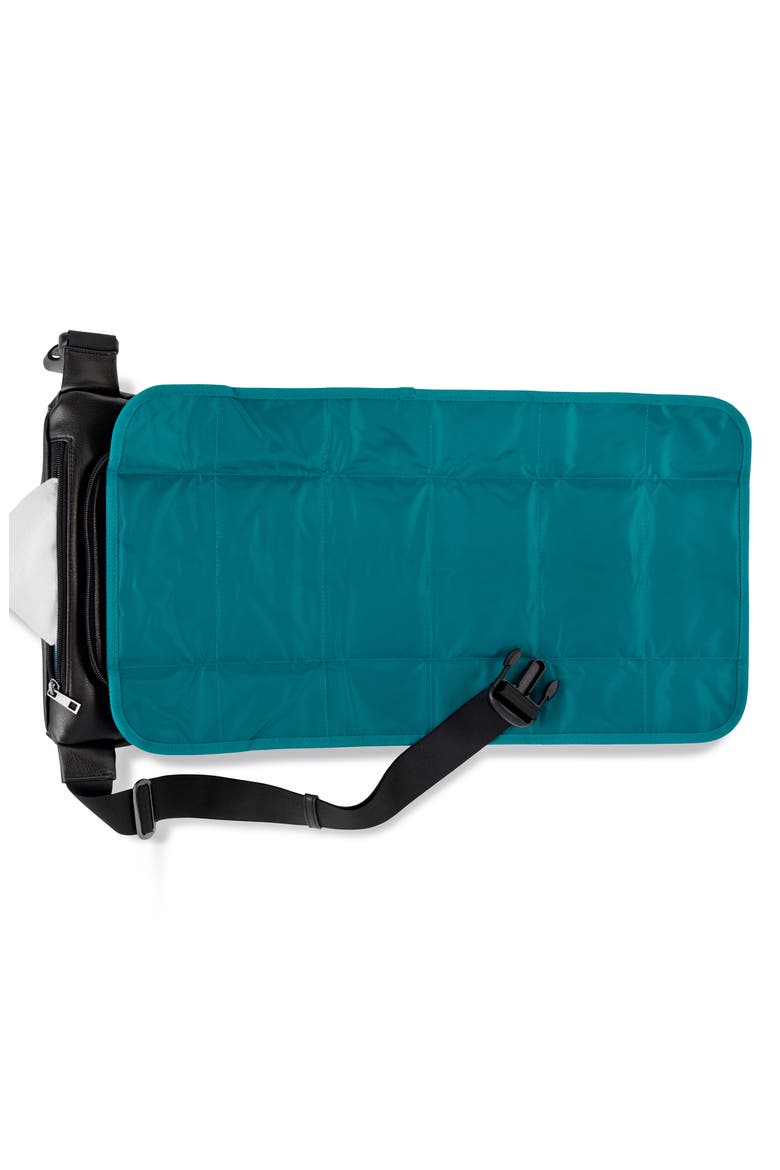 Faux Leather Diaper Belt Bag, Alternate, color, BLACK