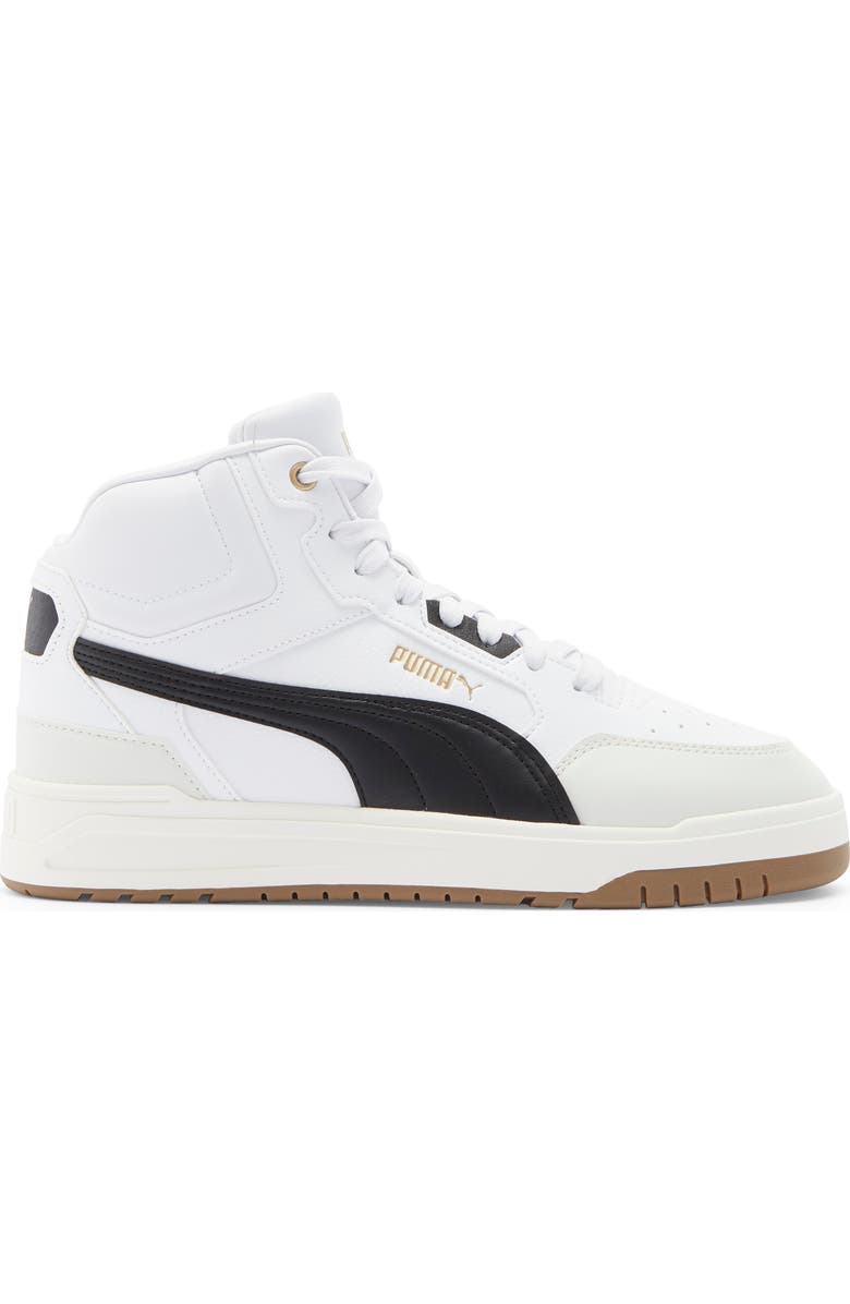 PUMA Shuffle Downtown Mid Top Sneaker, Alternate, color, Puma White/ Puma Black/ Gray