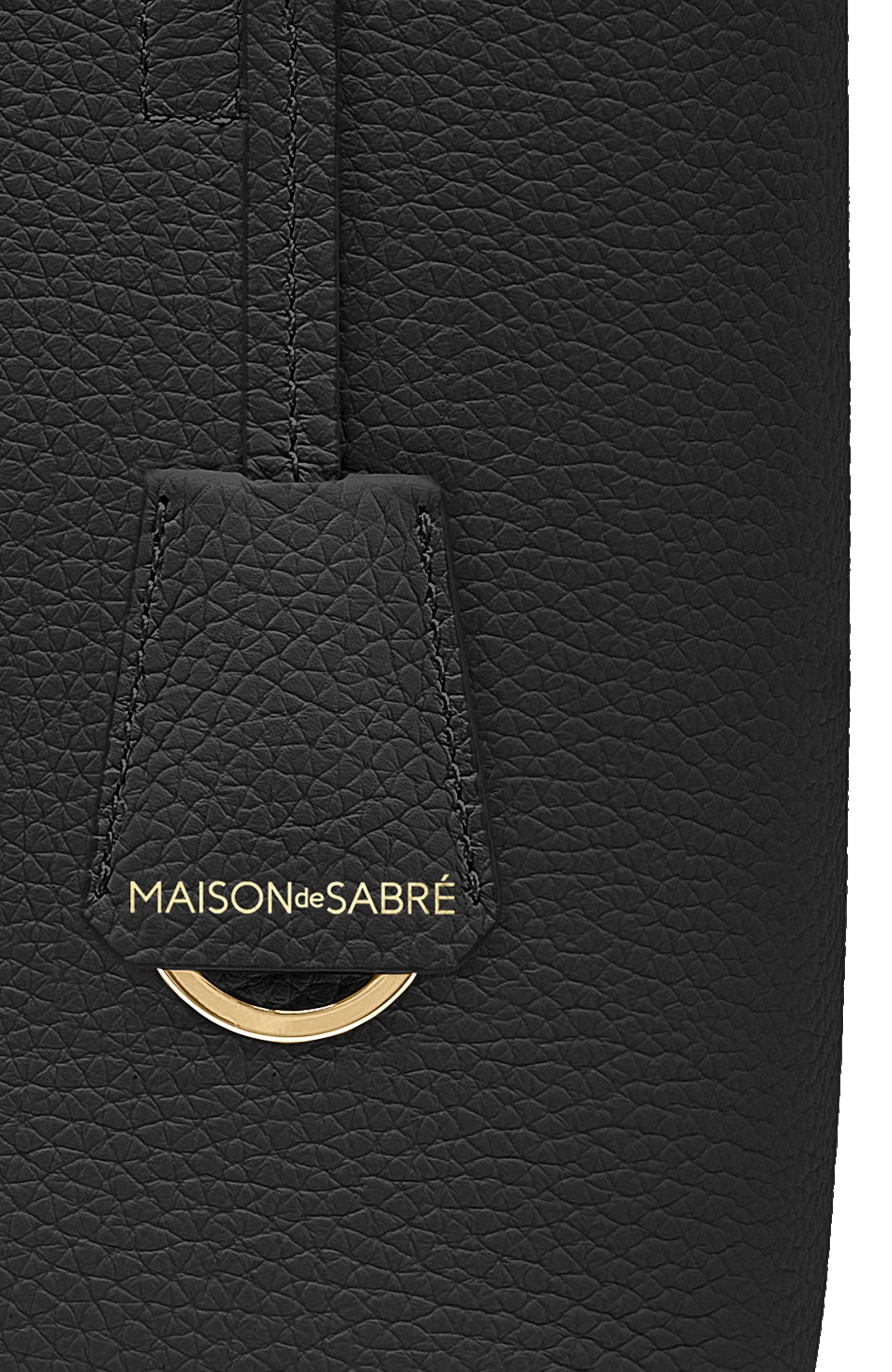 MAISON de SABRÉ Small Leather Soft Tote, Alternate, color, Rouge Noir