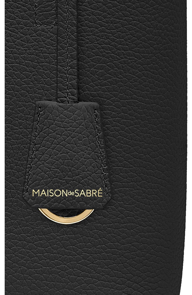 MAISON de SABRÉ Small Leather Soft Tote, Alternate, color, Rouge Noir