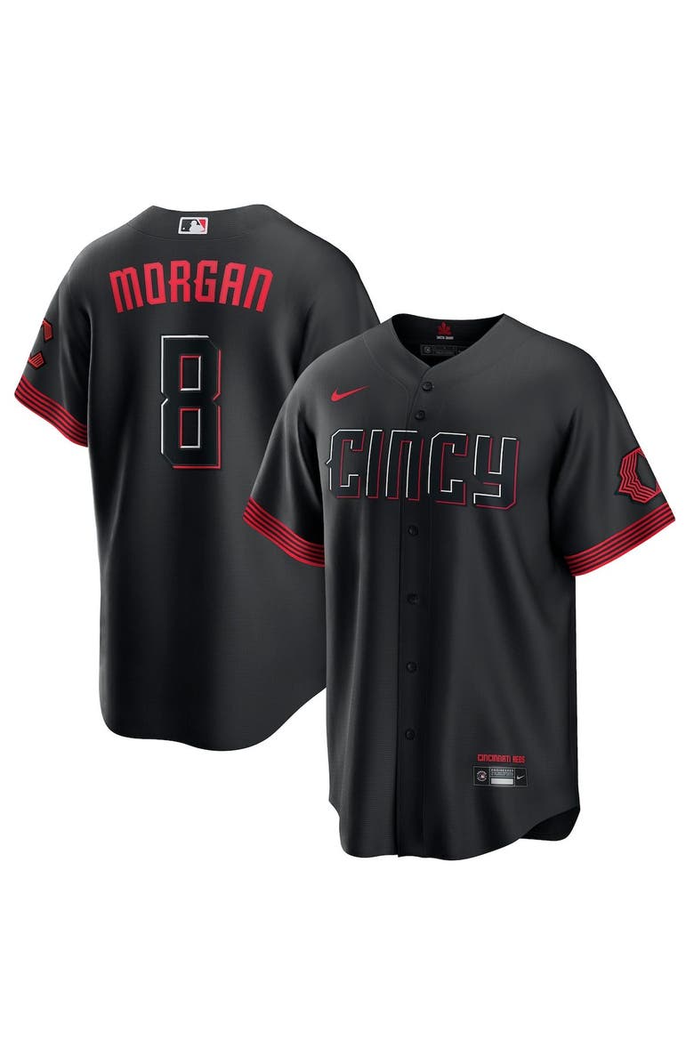 Nike Men's Nike Joe Morgan Black Cincinnati Reds City Connect Replica Player Jersey, Main, color, Black