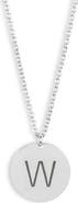 MESHMERISE Initial Disc Pendant Necklace