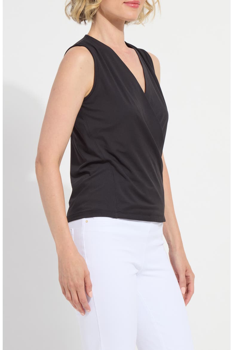Inaya Double Crossover Top, Alternate, color, BLACK